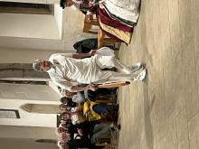 Andy Carter after delivering a cricket story at the Living History Evening