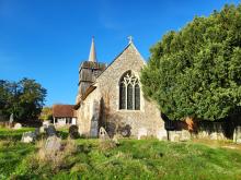 Churchyard lookign west