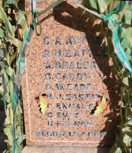 War memorial names